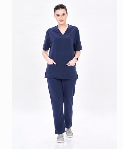 Raven Navy Blue V Neck Female Staff Uniform