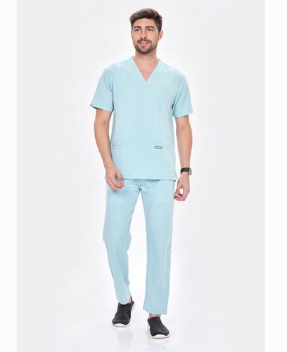 Raven Mint Green V Neck Male Staff Uniform