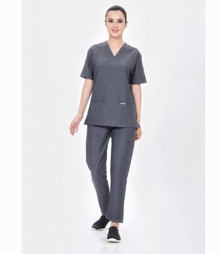 Raven Charcoal Grey V Neck Female Staff Uniform