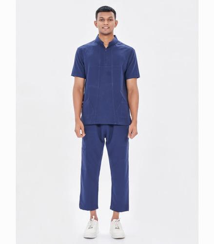 Phoenix Zipper Navy Blue Male Staff Uniform