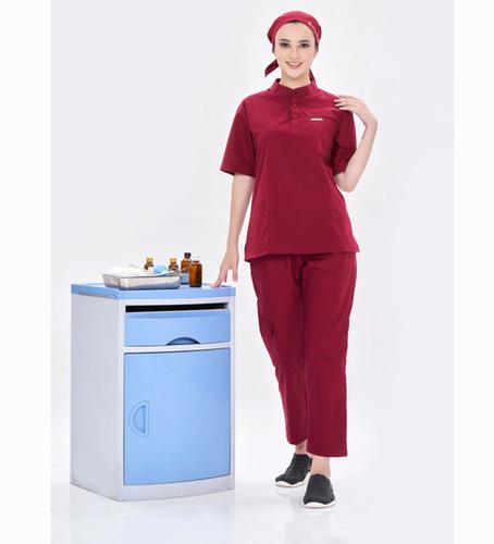 Chinese Collar Deep Maroon Female Mock Wrap