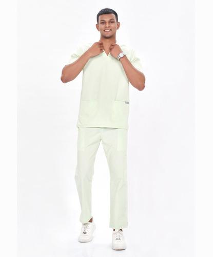 Alphie Pastel Green V Neck Male Mock Wrap
