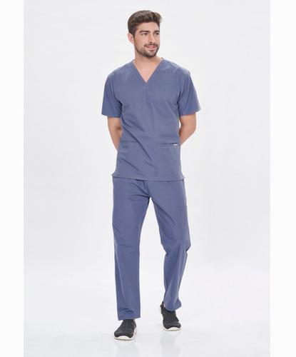Alphie Ash Grey V Neck Male Mock Wrap