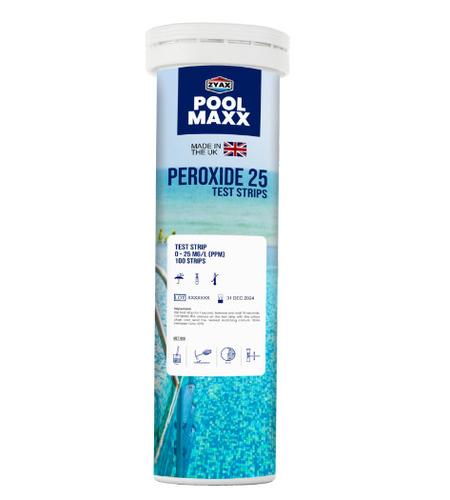 Pool Maxx Peroxide 25 Test Strips (100 strips)