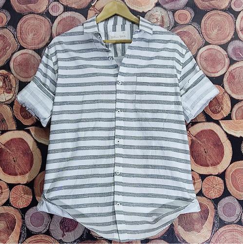 Horizontal Striped Casual Shirts