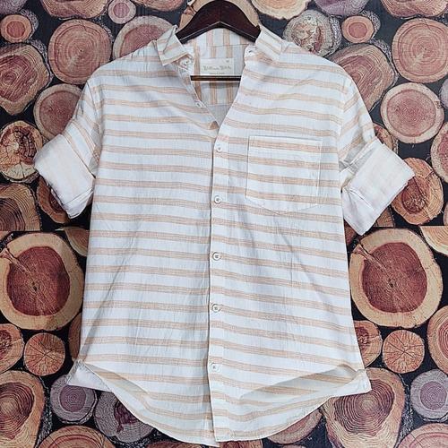 Horizontal Striped Casual Shirts