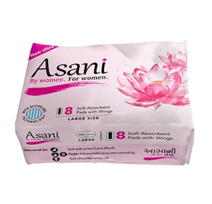 Asani Sanitary Napkins 280 mm - Large Size