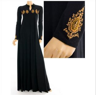 Golden Paisley Abaya 