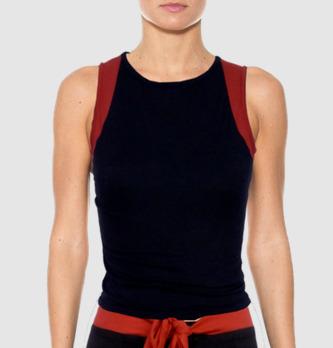 Twin color sleeveless yoga top 
