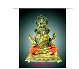 Metal Dagadu Ganesh Statue