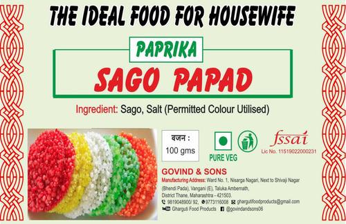 Colour Sago Papad