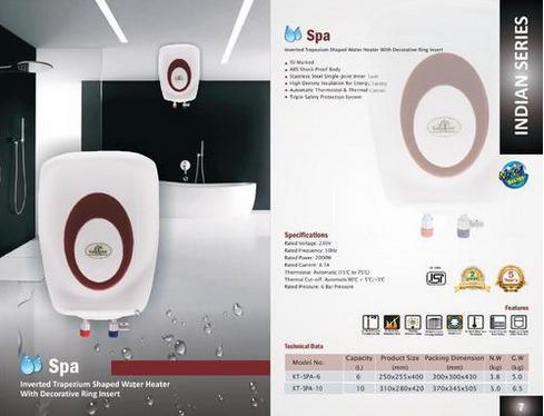 Kalptree Electric Water Heater / Geyser - SPA - 6 & 10 Litre