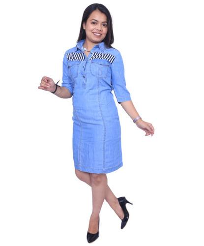 Fashionable Denim Dress for Women, Girls