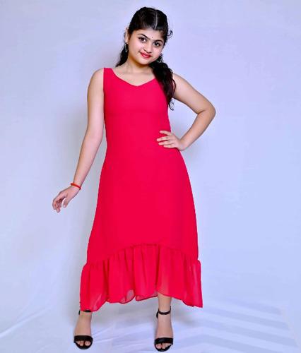 Partywear Kurti (Pure Pink)