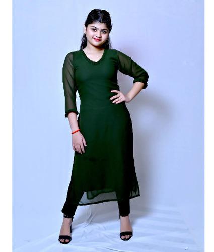 Kurti Dress With Pant (Green)
