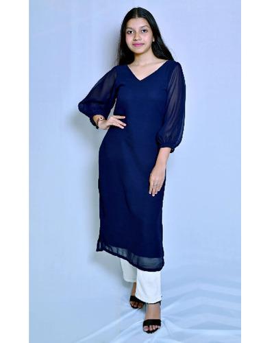 Kurti Dress (Navy Blue)