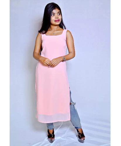Partywear Kurti (Baby Pink)