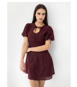 MELINA PUFFED & FLARED DRESS