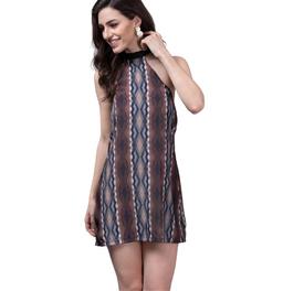 Geometric Halter Dress