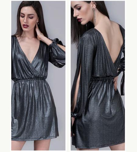 Reversible Shimmer Flared Dress