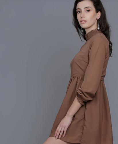 Monochromatic Flared Dress