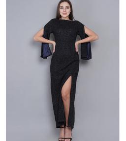 Navy Shimmer Maxi Dress