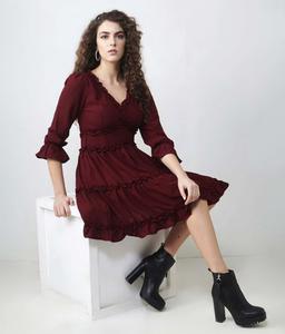 Ruffled Splice Dress