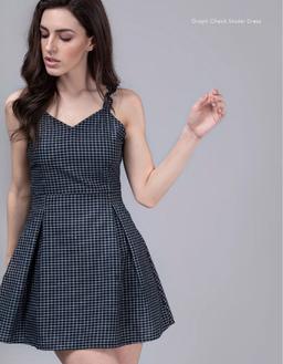 Graph Check Skater Dress
