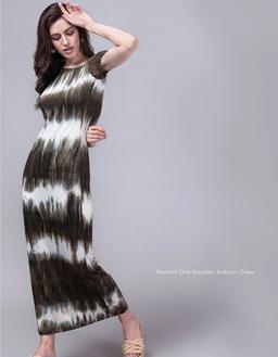 Retro Stripped Midi Dress