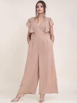 PLICATED WIDE LEG JUMPSUIT