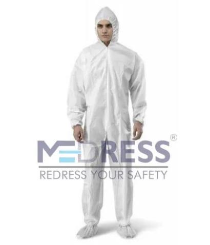 White Non Woven Disposable Coverall