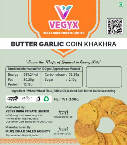 Butter Garlic Coin Khakhra