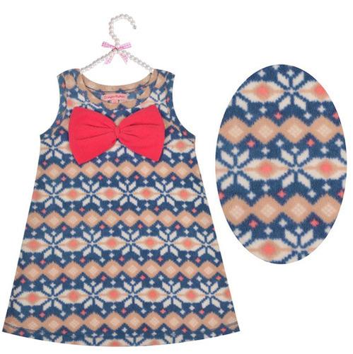 CrayonFlakes Kids Wear Girls Soft Micropile 100% Polyester Polar Fleece Dress