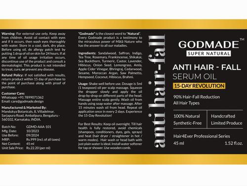 Anti Hair Fall Serum Oil