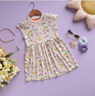 THE TOTLE  BLUSHY BUSH FIT AND FLARE DRESS