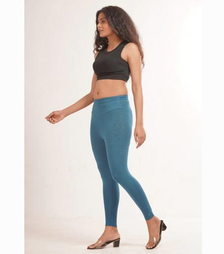 Blue Ankle Length Leggings