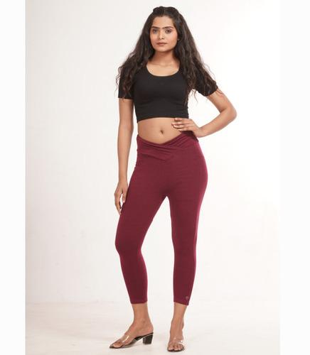 Burgundy Ankle Length Leggings
