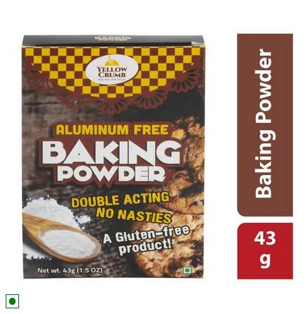 Yellow Crumb Aluminum Free Baking Powder, 43 g Box