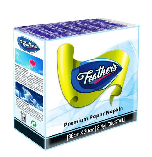 Cocktail Napkin (Large)-Printed- 300mmX300mm- 2Ply-PLAIN FOLDER