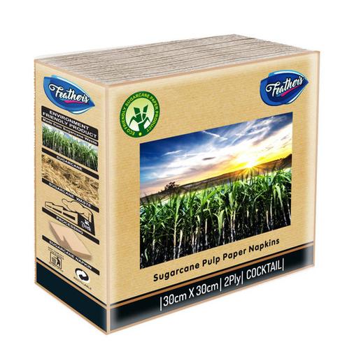 Brown Napkin- 300X300mm-2Ply- PLAIN-FOLDER