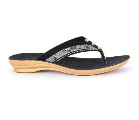PU Ladies Slippers PL 165 Black