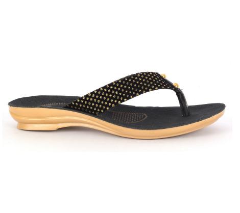 PU Ladies Slippers PL 162 Black