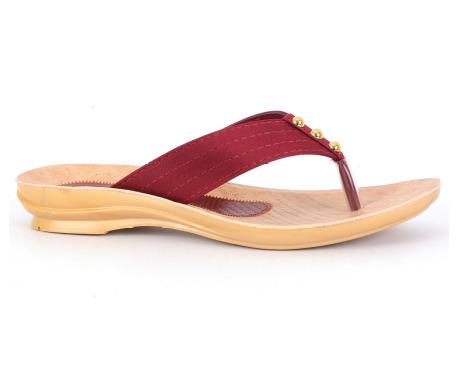 PU Ladies Slippers PL 153 Cherry