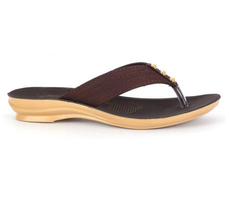 PU Ladies Slippers PL 153 Brown