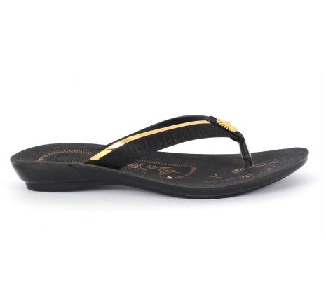 PU Ladies Slippers PL 118 Black