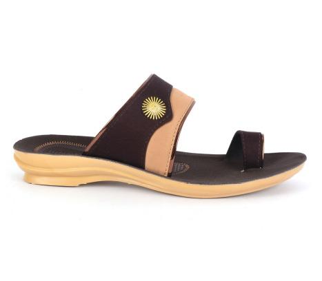 PU Ladies Slippers PL 3103 Brown