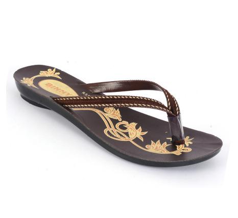 PU Ladies Slippers Maria 11 Brown
