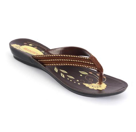 PU Ladies Slippers Lily 11 Brown