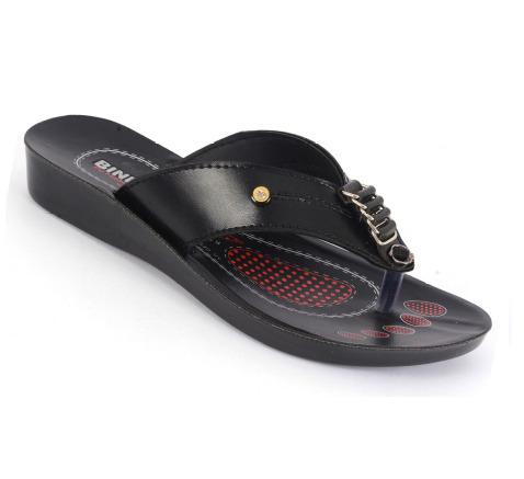 PU Ladies Slippers Geet 01 Black