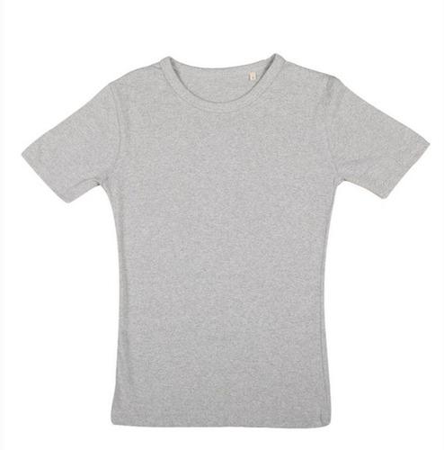 T- SHIRTS Round Neck Sustainable Heather Grey